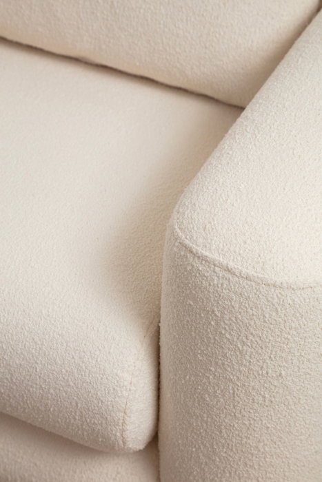 Atelier Del Sofa Sofá 3 Plazas Lily Cream 3 Crema 215x97x73 cm Estructura Madera Respaldo Espuma y Pluma